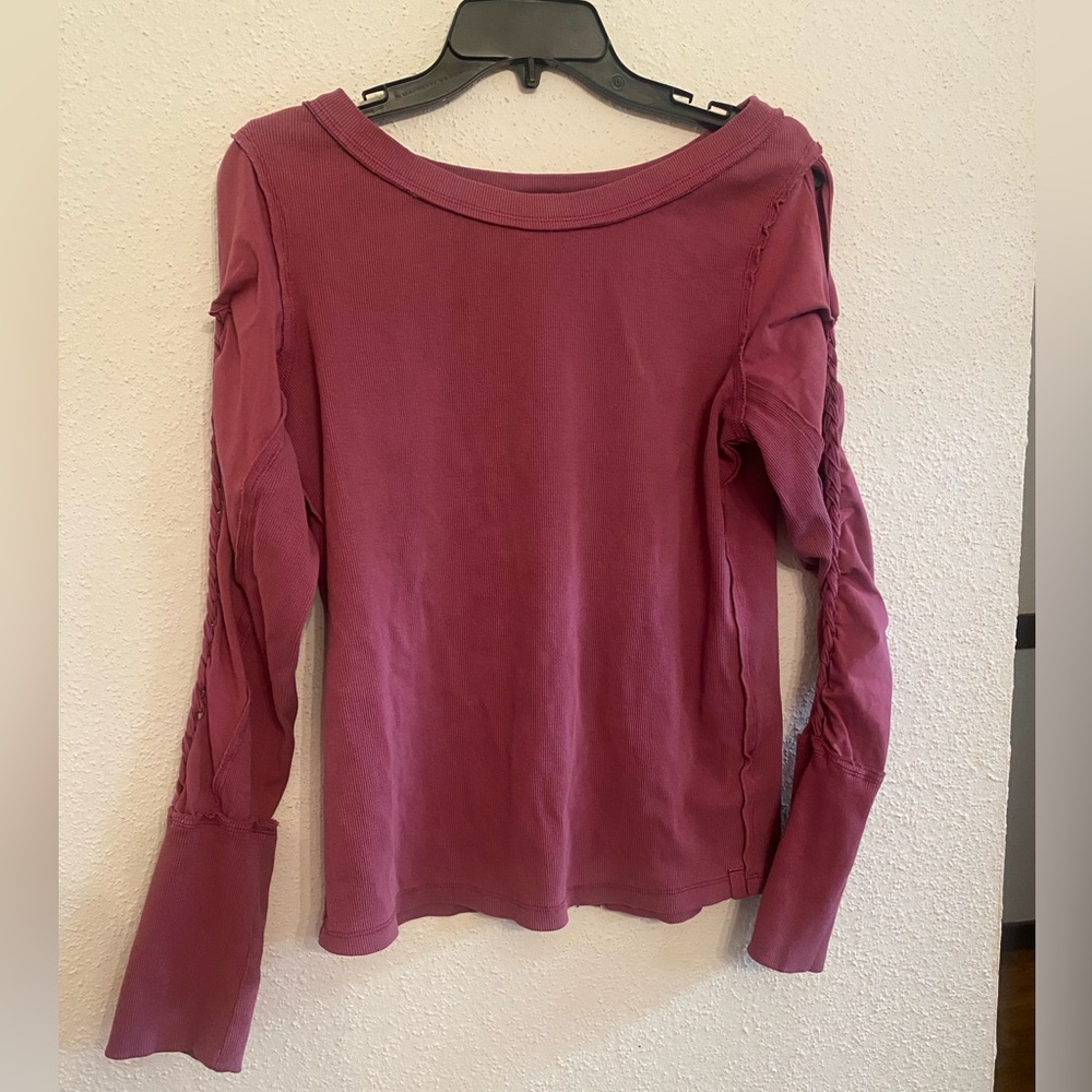 We The Free Long Sleeve Top in Dusty Rose color XL
